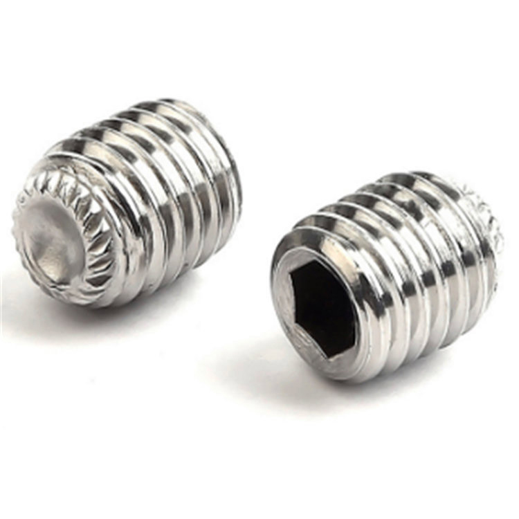 DIN916K m3 স্টেইনলেস স্টীল knurling কাপ পয়েন্ট সকেট সেট স্ক্রু