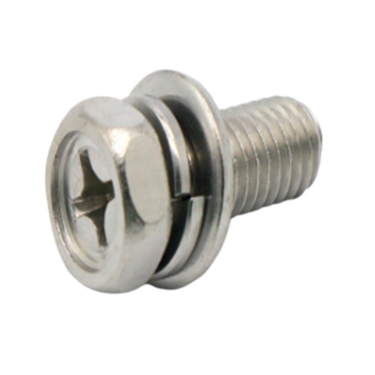স্টেইনলেস স্টীল 304 হেক্স হেড ক্রস recessed ট্রিপল সেট screws