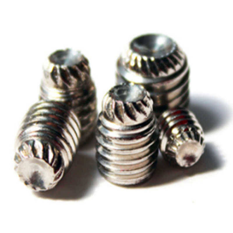 DIN916K m3 স্টেইনলেস স্টীল knurling কাপ পয়েন্ট সকেট সেট স্ক্রু