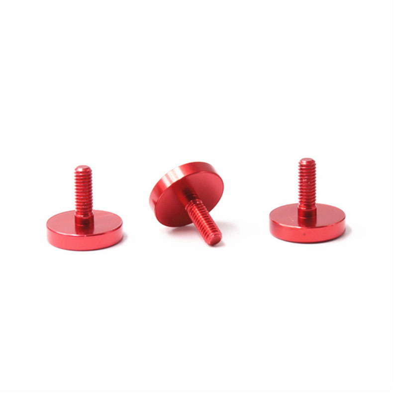 গরম বিক্রয় anodized লাল রঙ বড় মাথা অ্যালুমিনিয়াম থাম্ব স্ক্রু