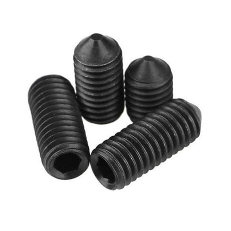 SCM435 কালো m3 din914 শঙ্কু পয়েন্ট সেট স্ক্রু